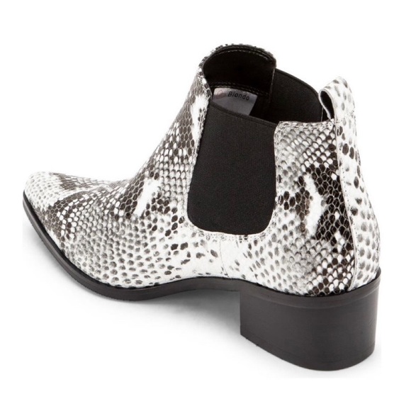 NEW| Snake Print Chelsea Ankle Booties - Picture 6 of 15